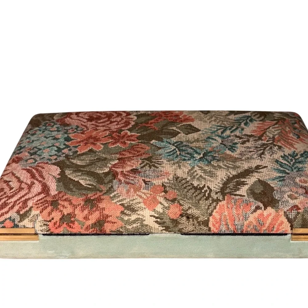 Floral Jewelry Box with Trinket Box Organizer Retro Vanity Storage Cottagecore